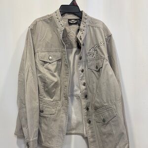 Harley-Davidson Tan Lightweight Military-Inspired Jacket